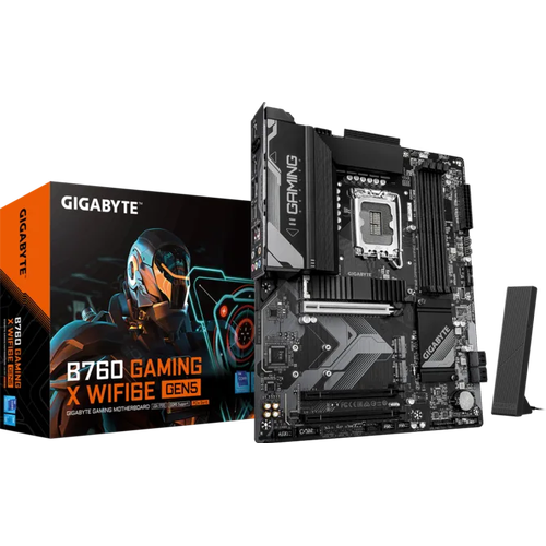 Gigabyte B760 GAMING X WIFI6E GEN5 Sc-1700 DDr5 7600MHz 2xM2 Wi-Fi 6E 2.5Gbe LAN ATX INTEL Anakart