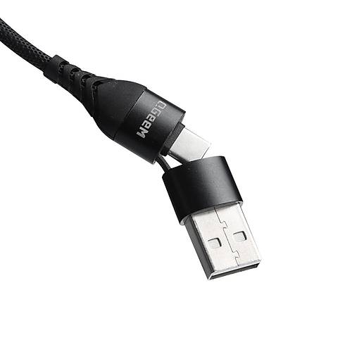 Qgeem QG-CC0029 USB 4 in 1 Lighting to USB A Type C �ok foknsiyonlu H�zl� �arj Destekli Kablo