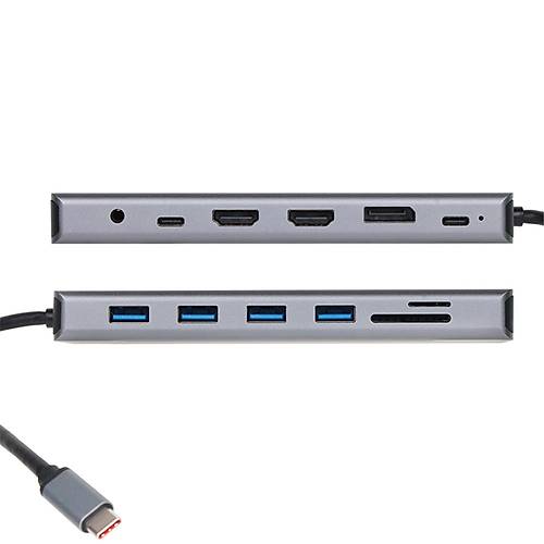 Vcom CU4706 USB Type C to HDMI DP RJ45 Usb 3.0 SD TF PD 13 in 1 Dock Station