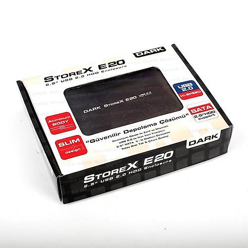 Dark DK-AC-DSE20 StoreX E20 2.5 inch SATA USB 2.0 Alüminyum Harici Harddisk Kutusu