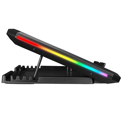 Addison AD-RC12 Rampage CLAW 15-17 inch Siyah 2 RGB Fan 2 USB 4 Kademe Ayarl� Notebook So�utucu