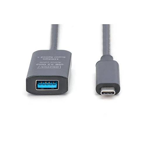 Digitus DA-73113 5 Mt USB Type C to USB A 10G Gen2 Active Erkek_Di�i Uzatma Kablosu
