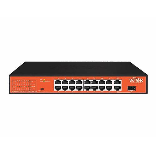 Wi-Tek WI-PS518GH 16 Port 10/100Mbps 1 Port SFP 150W Full PoE Switch