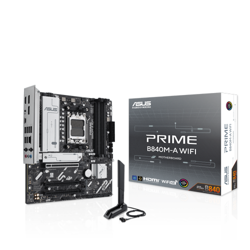 Asus PRIME B840M-A WIFI Sc-Am5 B840 3xM2 wifi 6E 2.5Gbit mATX AMD Anakart