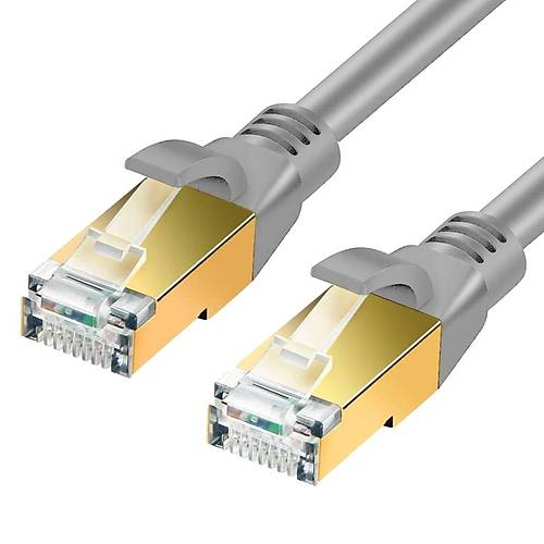 Inca ICAT8-10G 10 Mt CAT8 S-FTP 23AWG 40Gbps 2000Mhz Gri Patch Cord Kablo