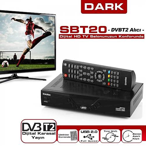 Dark DK-TV-SBT20 SBT20 Dijital Karasala HD Yayn Alcs