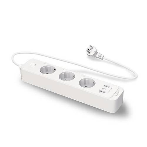 Tp-Link TAPO P300 3 l� 1mt 2 Port USB Beyaz Ak�ll� Priz