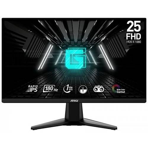 Msi G255F 24.5 inch 1920x1080 1ms 180Hz HDMI DP FreeSync Rapid IPS Oyuncu Monitr