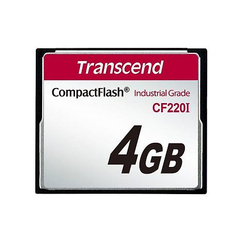 Transcend TS4GCF220I 4 GB CF220 Industrıal 40/40Mb/s CompactFlash Hafıza Kartı