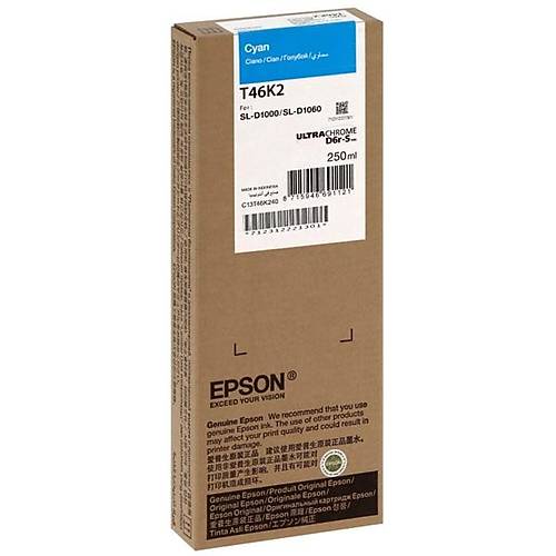 Epson C13T46K24N SL-D1000 T46K2 Surelab 250ml Mavi Orijinal Inkjet Kartu
