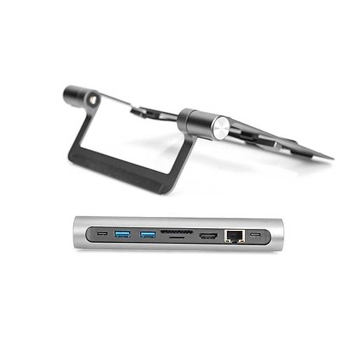 Digitus DA-90440 7 -17 inch HDMI RJ45 USB USB Type-C Ba�lant�l� Notebook Stand�