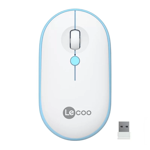 Lenovo LECOO WS212 1600Dpi 4 Tulu Kablosuz Beyaz Mavi Mouse