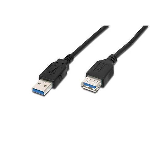 Digitus AK-300203-018-S 1.8 Mt USB 3.0 to USB 3.0 Erkek-Dii AWG28 2x Zrhl USB 3.0 Uzatma Kablosu