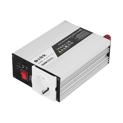 S-link SL-200W 200W DC12V-AC230V �akmaktan Power Inverter