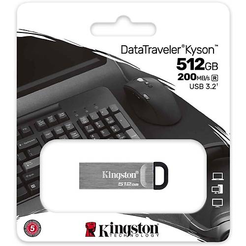 Kingston DTKN/512GB 512 GB DataTraveler Kyson 200Mb/s USB 3.2 GEN1 USB Flasdh Bellek