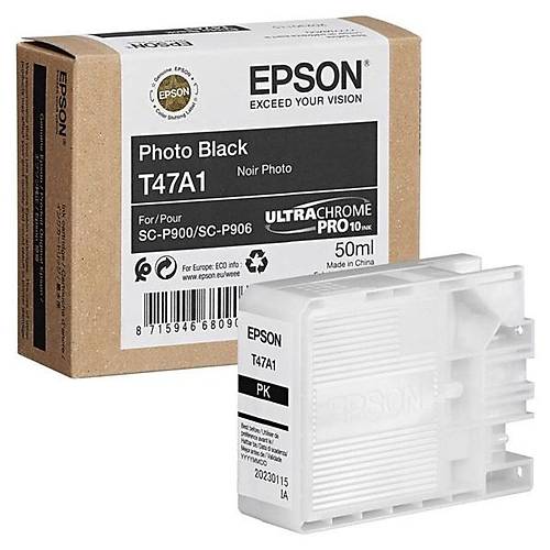Epson C13T47A100 SureColor T47A1 SC-P900 50ml Siyah Photo Orijinal Inkjet Kartu