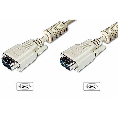 Beek BC-DSP-VG-MM-20 20 Mt VGA to VGA Erkek-Erkek 15Pin  Erkek-Erkek 3Coax AWG28 Ferrıte VGA Kablo