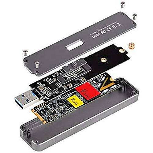 Silverstone SST-MS09C USB 3.1 Type A Gen2 to M2 SATA Alminyum Disk Kutusu