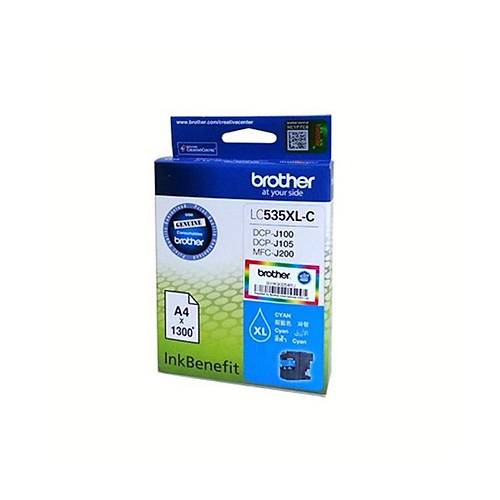 Brother LC535XLC 1.300 Sayfal�k Mavi Orijinal Kartu�