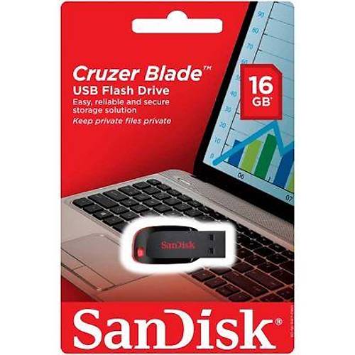 Sandisk SDCZ50-016G-B35 16 GB Cruzer Blade USB 2.0 Flash Bellek