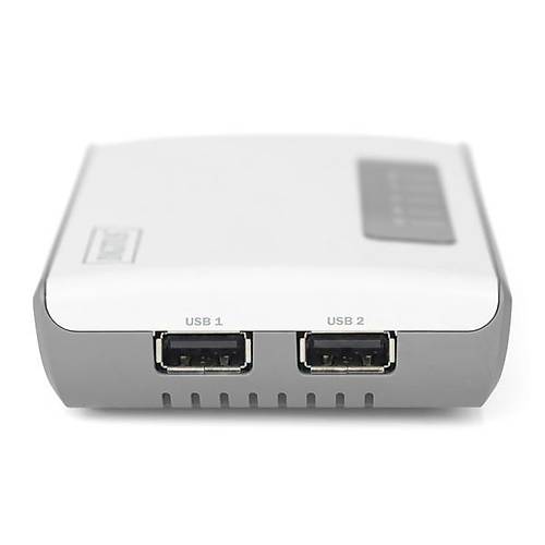 Digitus DN-13024 USB 2.0 to Kablosuz 300NM Multi Fonksiyon 2 Port Network USB Yaz�c� Payla��m Cihaz�