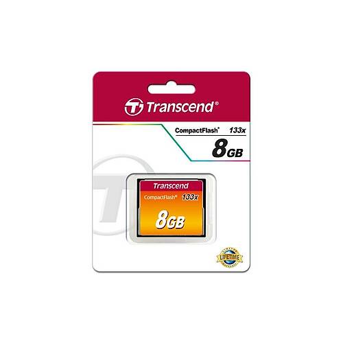 Transcend TS8GCF133 8 GB CF133 133X 50/20Mb/s CompactFlash Hafza Kart