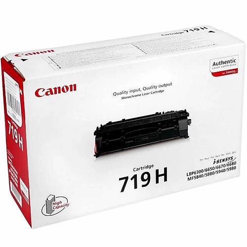 Canon 3480B002 CRG-719H 6.400 Sayfalk Yksek Kapasiteli Siyah Orijinal Lazer Toner