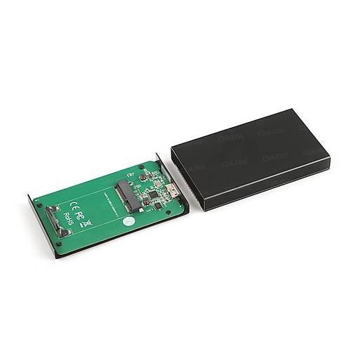 Dark DK-AC-DSEMSATA mSATA  to USB 3.0 2.5 inch Siyah Alüminyum SSD Disk Kutusu