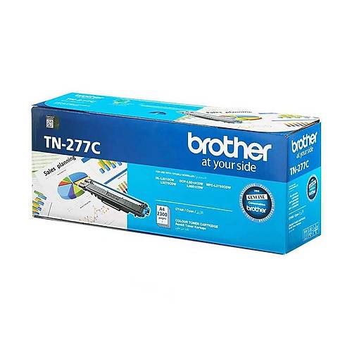 Brother TN-277C 2.300 Sayfal�k Mavi Orijinal Lazer Toner