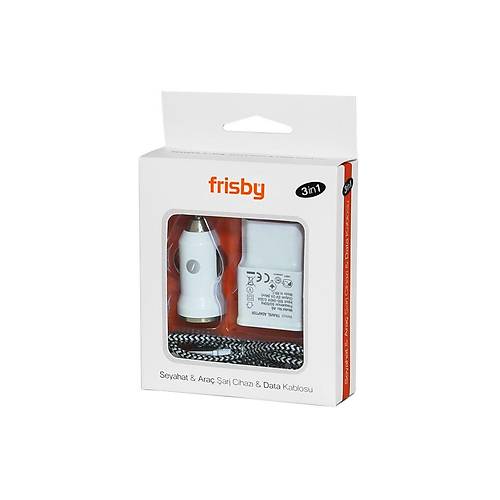 Frisby FA-7538IPU 5V 2A Usb miniUSB Beyaz Seyahat ve Ara� �arj Cihaz�