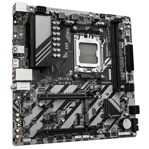 Gigabyte B840M D2H Sc-AM5 DDR5 7600Mhz 2xM.2 2.5Gbit LAN mATX AMD Anakart