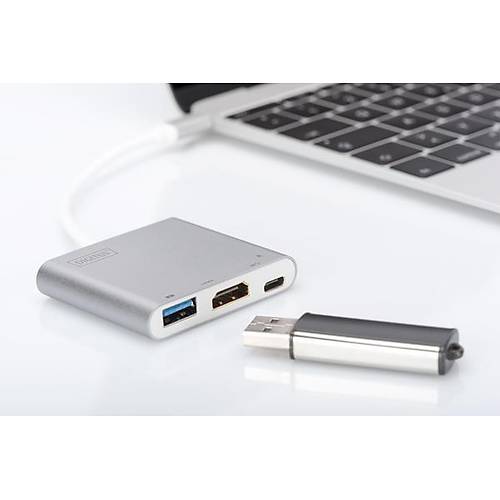 Digitus DA-70838-1 USB 3.0 Type C to HDMI USB Type C USB 3.0 4K 2160p Grafik Dntrc Adaptr