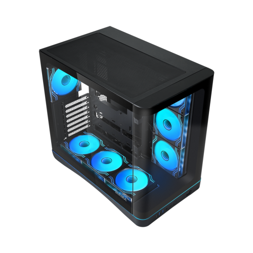 Sama V62BK B850BK 850W Plus Bronze PCIE 5.1 7x12cm ARGB Fanl� Panoramic Siyah ATX Oyuncu Kasas�