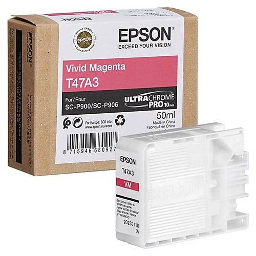 Epson C13T47A300 SureColor T47A3 SC-P900 50ml Krmz Orijinal Inkjet Kartu