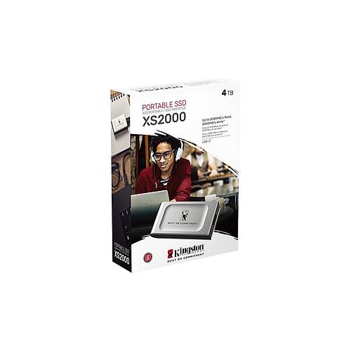 Kingston SXS2000/4000GA 4 TB USB 3.2 Gen 2.2 Type C Mini Gri Harici SSD Harddisk