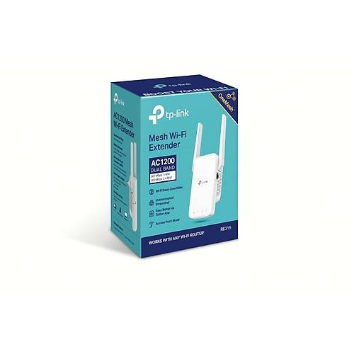 Tp-Link RE315 AC1200 1 Port Lan 2 Antenli Dual Bant Mesh Wi-Fi Range Extender