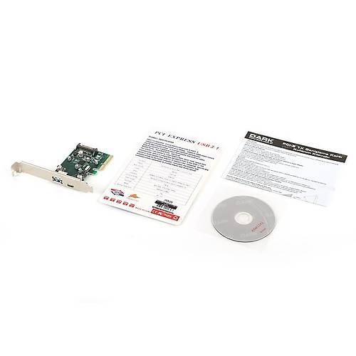 Dark DK-AC-U31P U31P 2 x USB 3.1 Type A + 1 x Type C Portlu PCI Express Kart