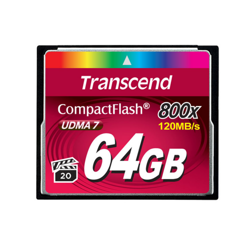 Transcend TS64GCF800 64 GB CF 800X Premiıum 120/60Mb/s CompactFlash Hafıza Kartı