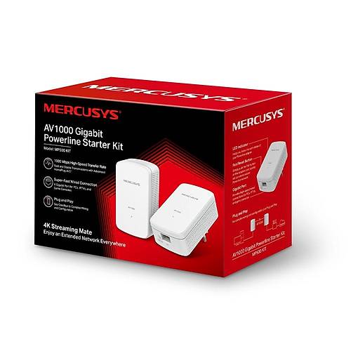 Tp-Link Mercusys MP500 KIT AV1000 1 Port Gigabit Lan Powerline Star Kit Access Point
