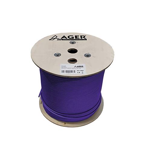 Ager AC-600-5-PU 500 MT UTP CAT6 23AWG 250Mhz LSOH Helojen %100 Mor Bak�r Datra Kablo
