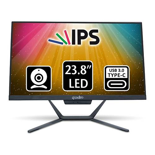 Quadro H224 24165 CI5 12400 2.5Ghz 16GB 512GB SSD 23.8 FreeDos All In One Bilgisayar