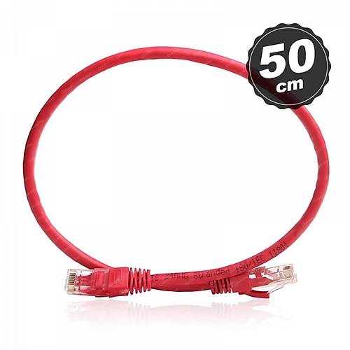 Dark DK-CB-NT6U50R 0,50 Mt CAT6 Cu AWG24/7 UTP Krmz Patch Cord Kablo