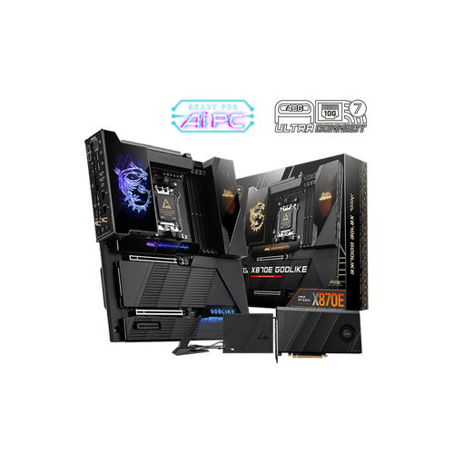 Msi MEG X870E GODLIKE Sc-AM5 DDR5 9000Mhz 7xM.2 20Gbit LAN Wi-fi7 RGB ATX AMD Anakart