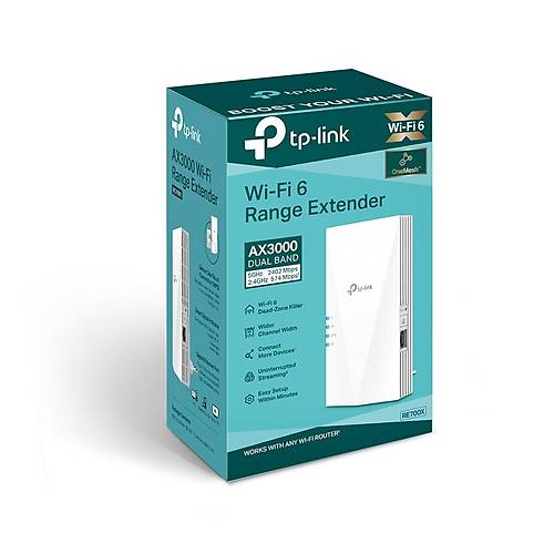 Tp-Link RE700X AX3000 1 Gigabit Port Dual Bant 2.4-5Ghz Mesh Wi-Fi 6 Range Extender