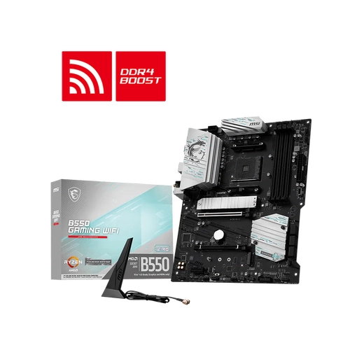 Msi B550 GAMING WIFI Sc-AM4 DDR4 4866Mhz 2xM2 10Gbps USB Wifi5 ATX AMD Anakart
