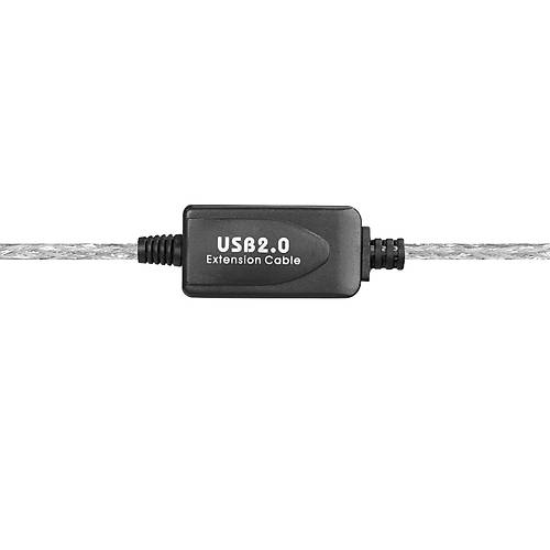S-Link SW-SGG45 15 Mt USB 2.0 to USB 2.0 Erkek-Dii effaf USB Uzatma Kablosu