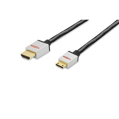 Ednet ED-84488 2 Mt mini HDMI to HDMI Erkek-Erkek Premium High Speed Ethernet Zırhlı Altın Dönüştürücü Kablo