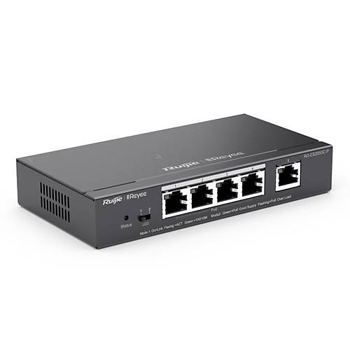 Ruijie RG-ES205GC-P 4 Port PoE+ 1 Port Gigabit Uplink L2 Cloud Ynetilebilir PoE Switch
