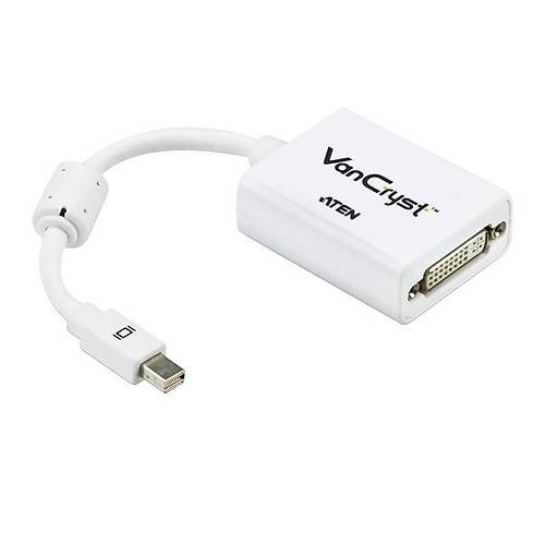 Aten VC960 mini DISPLAY PORT to DVI-I (24+5) 1080p Erkek-Dişi Beyaz Dönüştürücü Adaptör