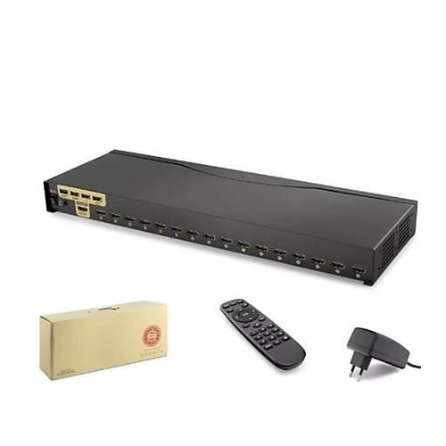 Hadron HDX1379 16 Port Giri� 1 Port ��k�� HDMI Kumandal� Kwm Switch